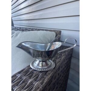 Vollrath Stainless Steel Gravy Boat with Ladle Japan 47578 Silver Tone Footed